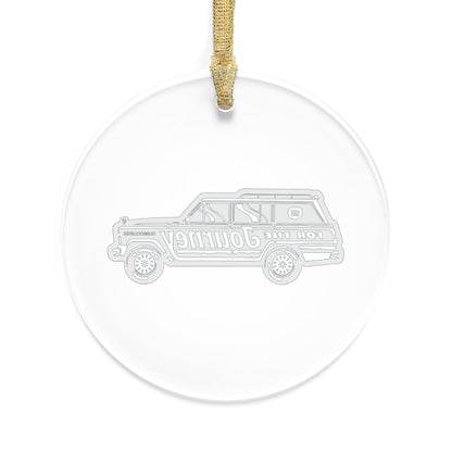 Acrylic Ornament — Retro Station Wagon 'Journey' Holiday Decoration