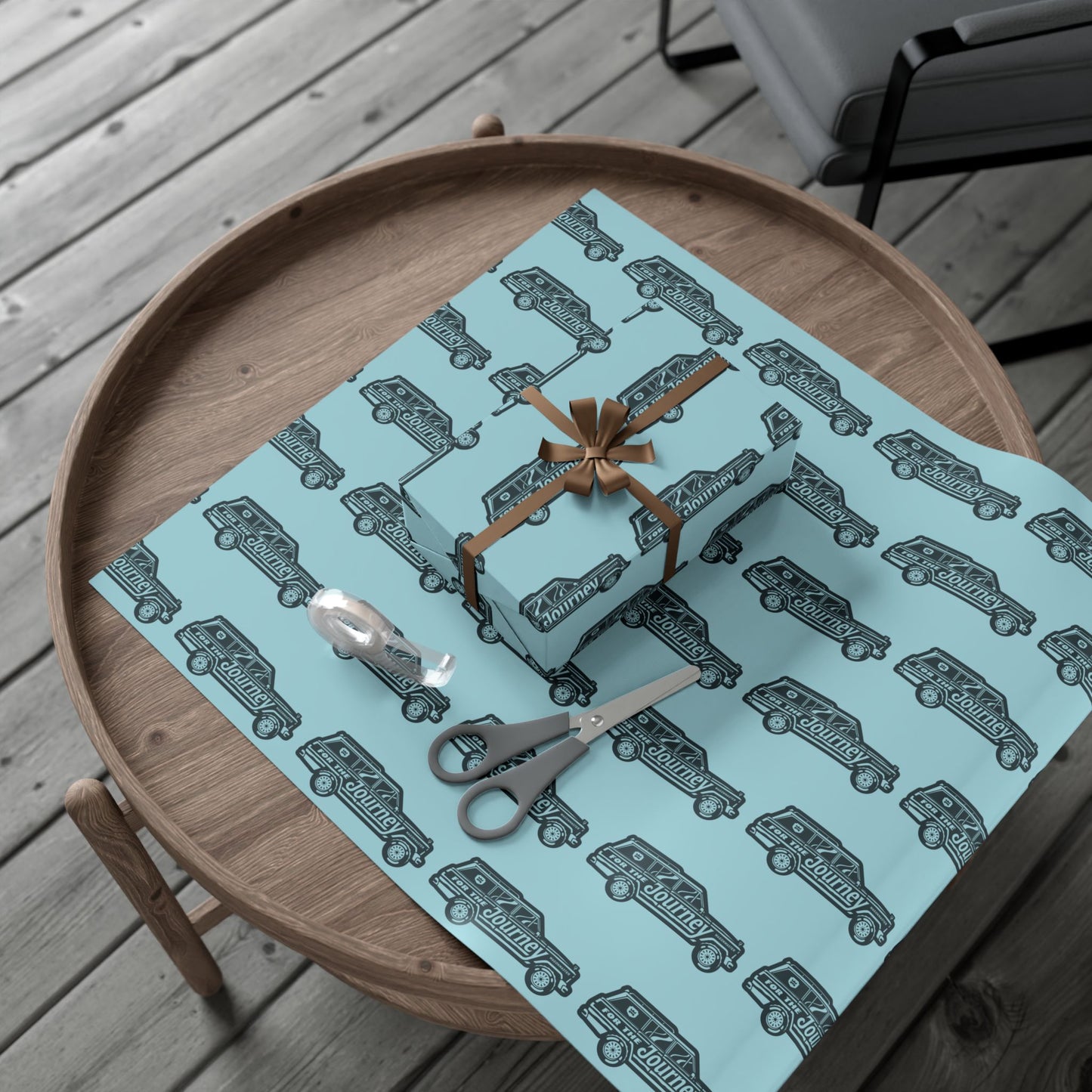 For the Journey Wrapping Paper — Spinnaker Blue