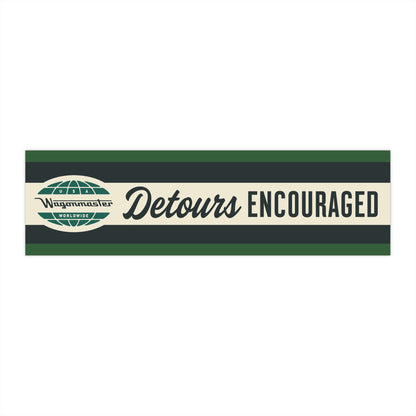 Bumper Sticker — “Detours Encouraged” - Hunter