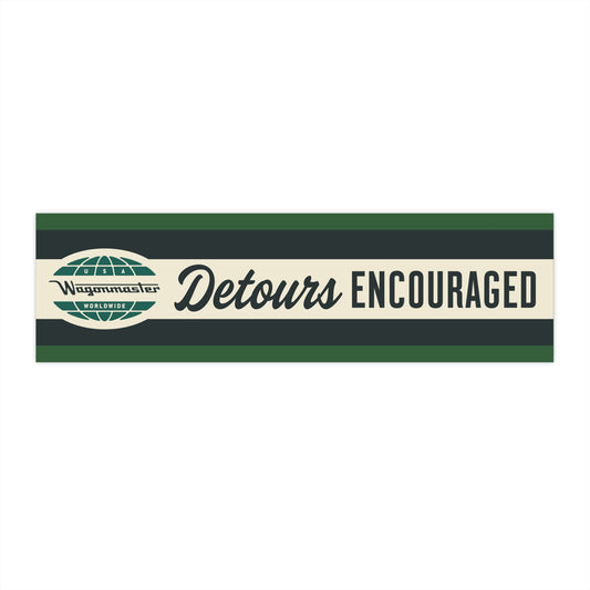 Bumper Sticker — “Detours Encouraged” - Hunter