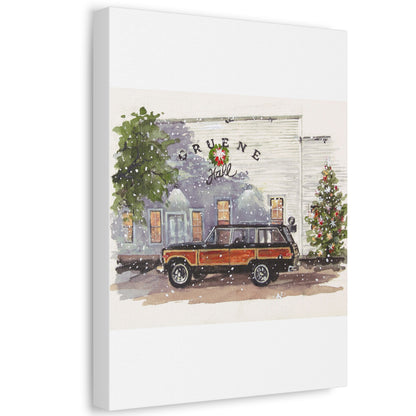 Christmas at Gruene Hall Stretched Canvas Art