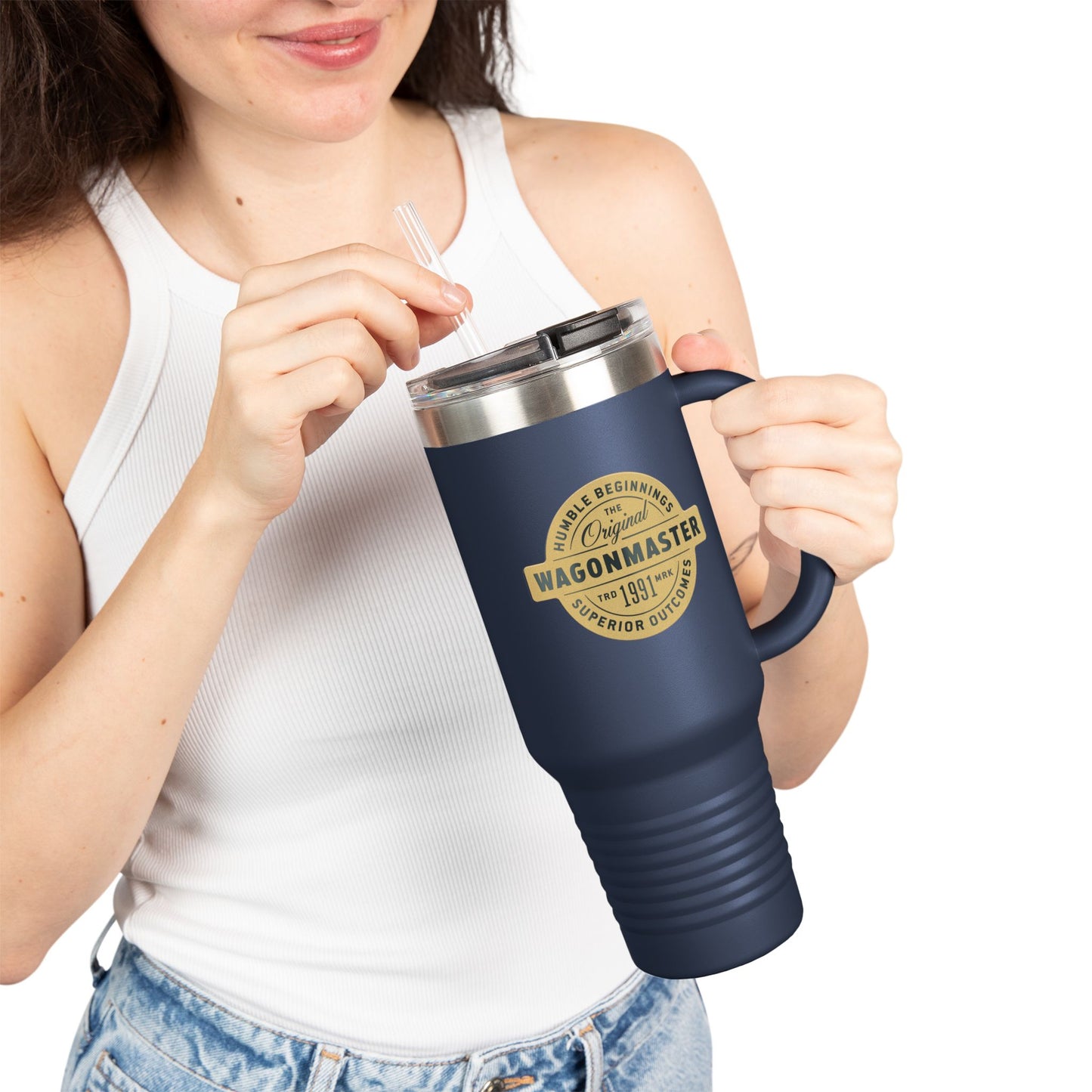 Wagonmaster 40oz Insulated Travel Mug with Handle