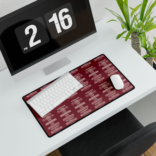 For the Journey Desk Mat — Burgundy