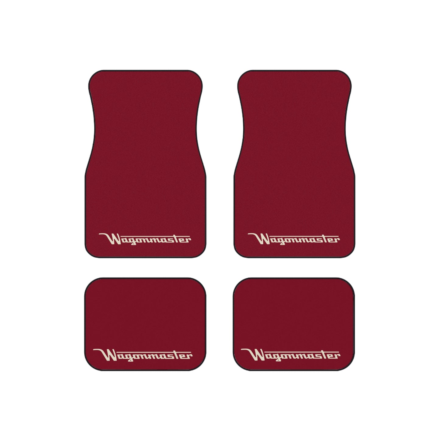 Wagonmaster Custom Fit Floor Mats - Burgundy with Tan Logo