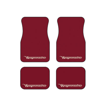Wagonmaster Custom Fit Floor Mats - Burgundy with Tan Logo