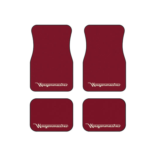 Wagonmaster Custom Fit Floor Mats - Burgundy with Tan Logo