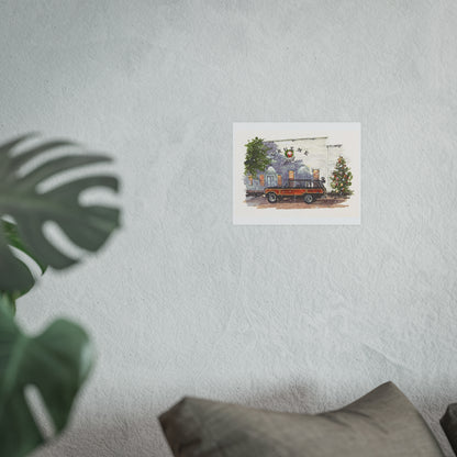 Christmas at Gruene Halle Wagoneer Poster - Multiple Sizes Available