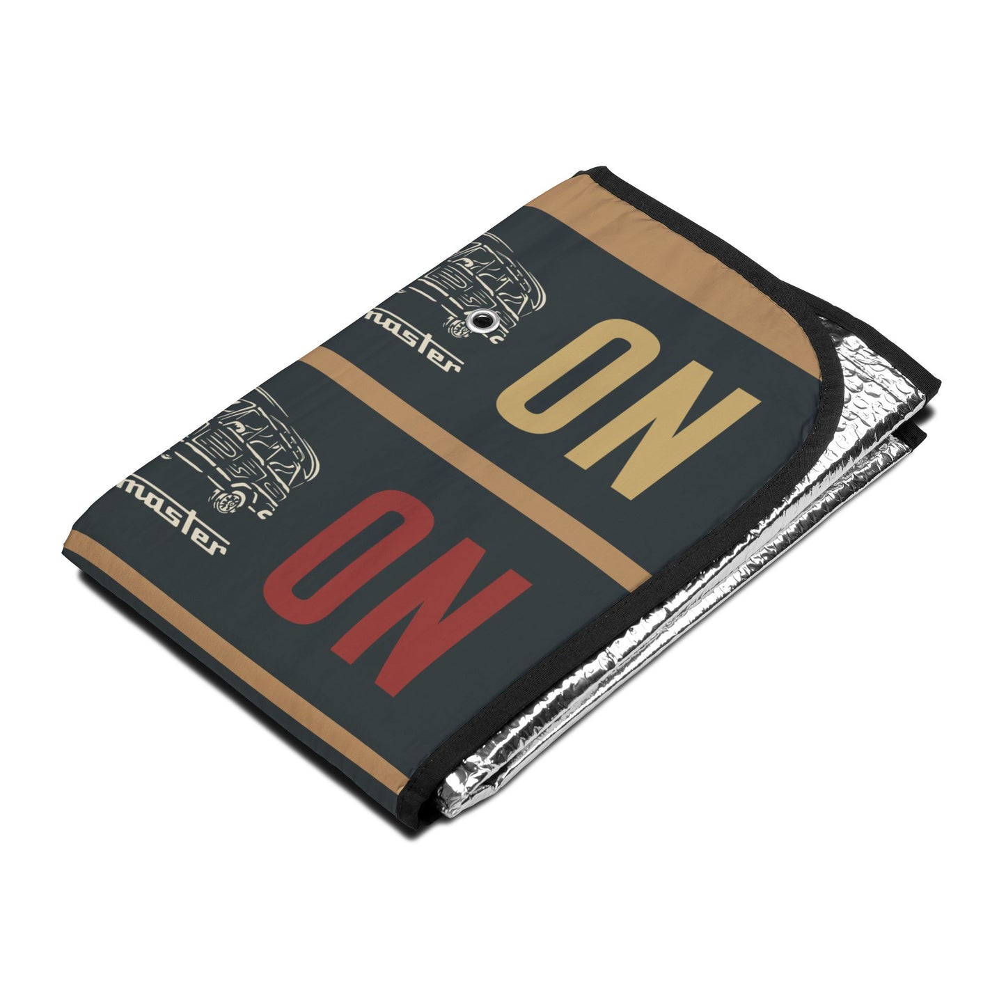 Journey On Car Sun Shade — Retro Roadtrip Windjammer Design