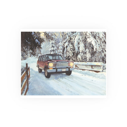 Winter Wonderland Wagoneer Poster - Multiple Sizes Available