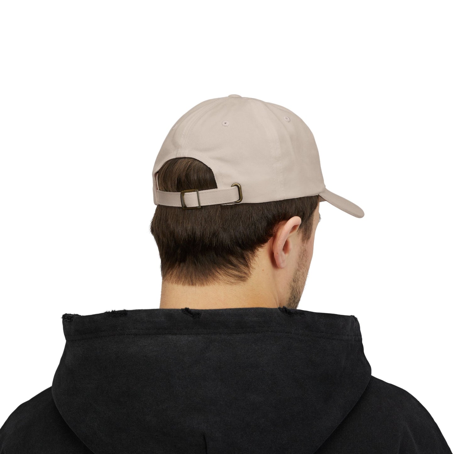 Classic White Dad Cap with Retro Logo