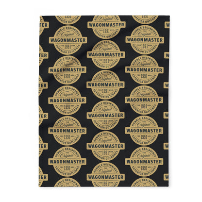 Wagonmaster Logo Fleece Blanket — Vintage Badge Cozy Throw