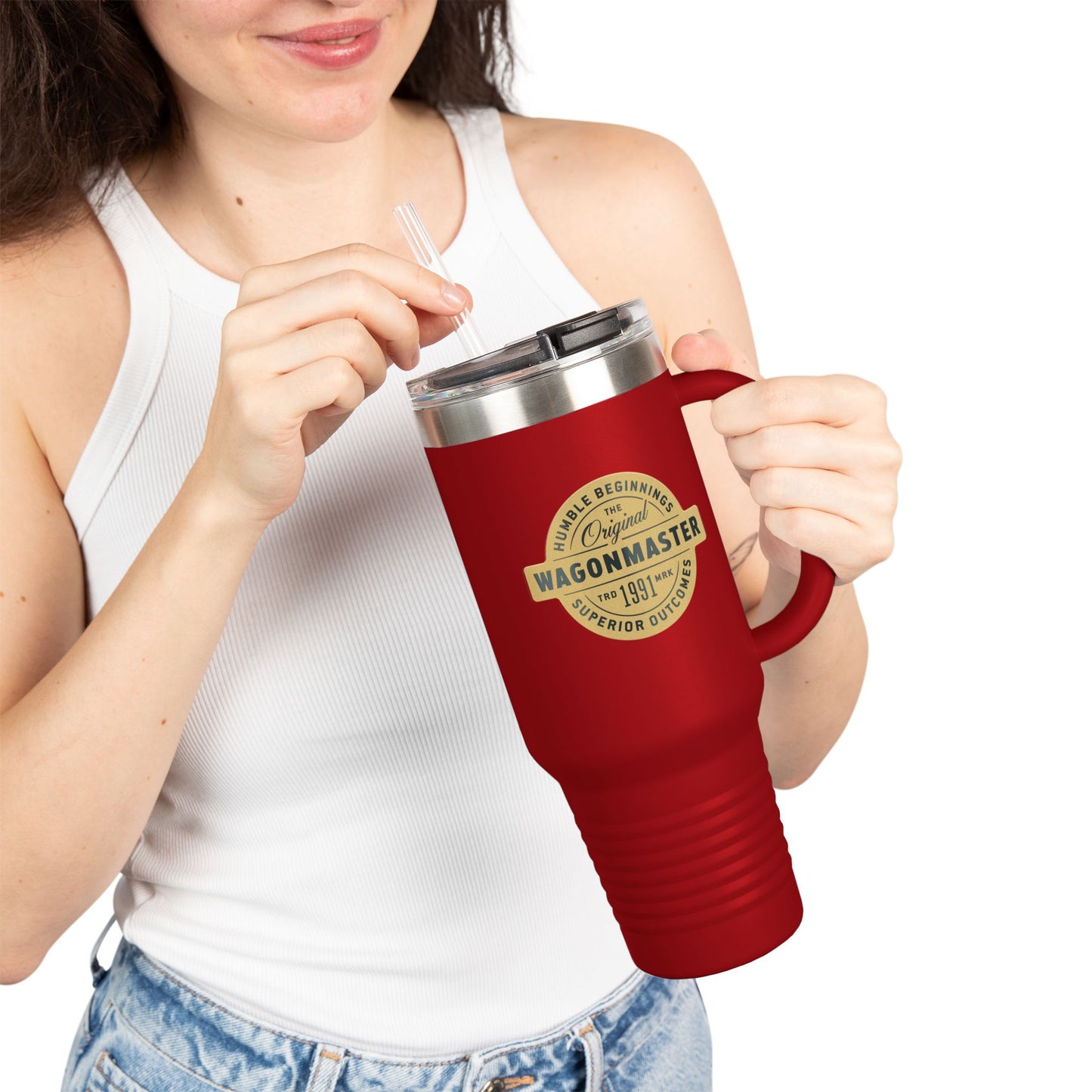 Wagonmaster 40oz Insulated Travel Mug with Handle