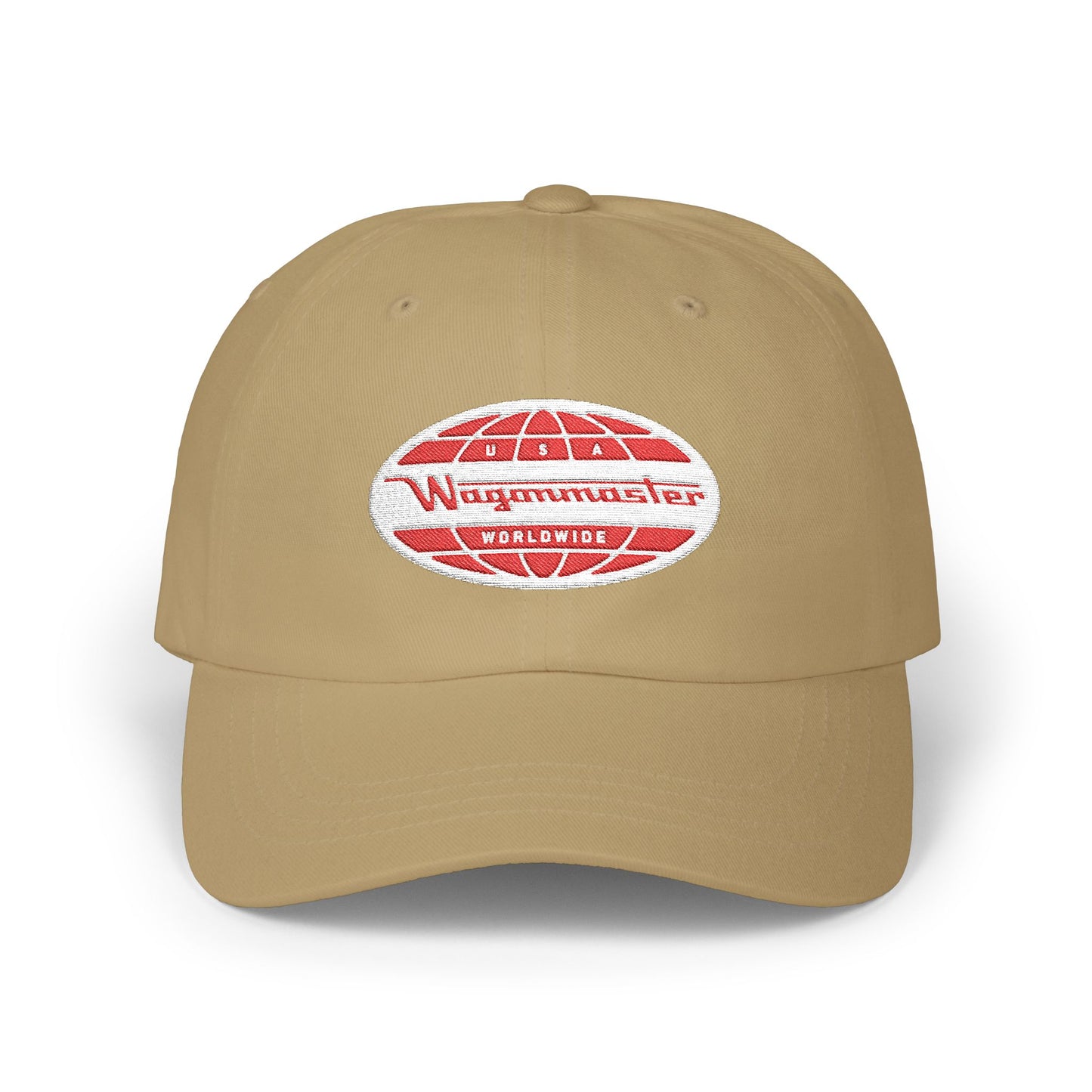 Classic White Dad Cap with Retro Logo