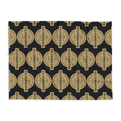 Wagonmaster Logo Fleece Blanket — Vintage Badge Cozy Throw