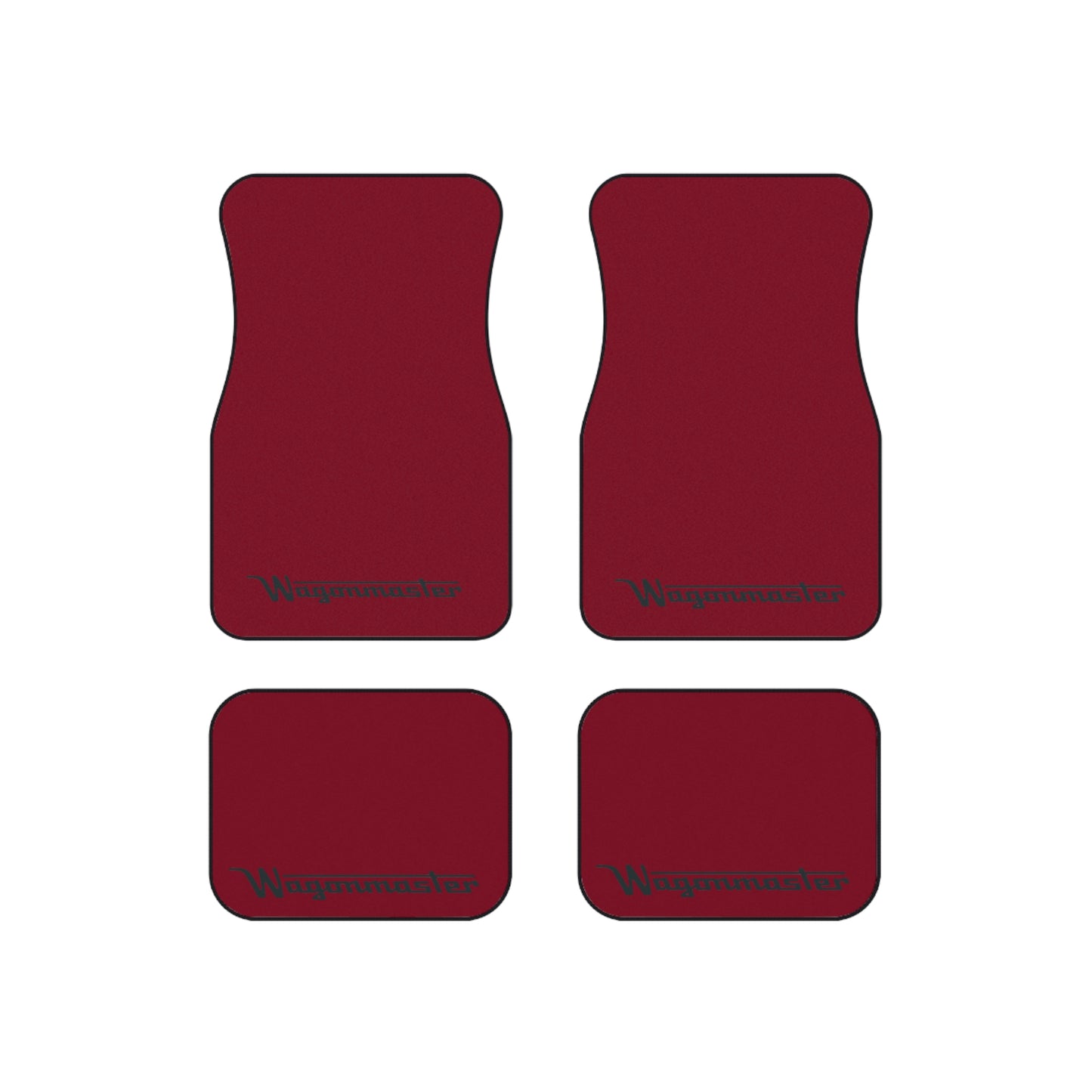 Wagonmaster Custom Fit Floor Mats - Burgundy w/ Black Logo