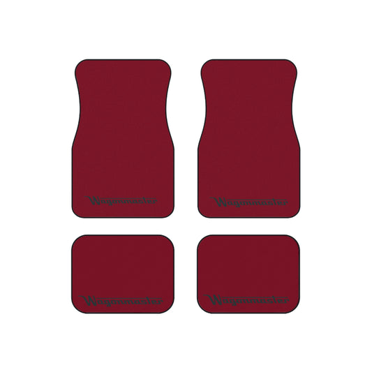 Wagonmaster Custom Fit Floor Mats - Burgundy w/ Black Logo