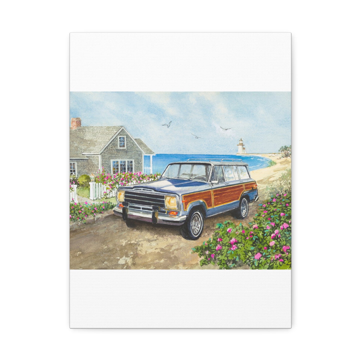 Nantucket Wagoneer Stretched Canvas Art
