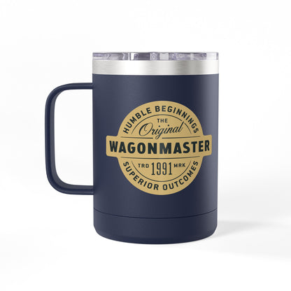 15oz Insulated Coffee Tumbler Mug — "Master" Vintage Seal Design