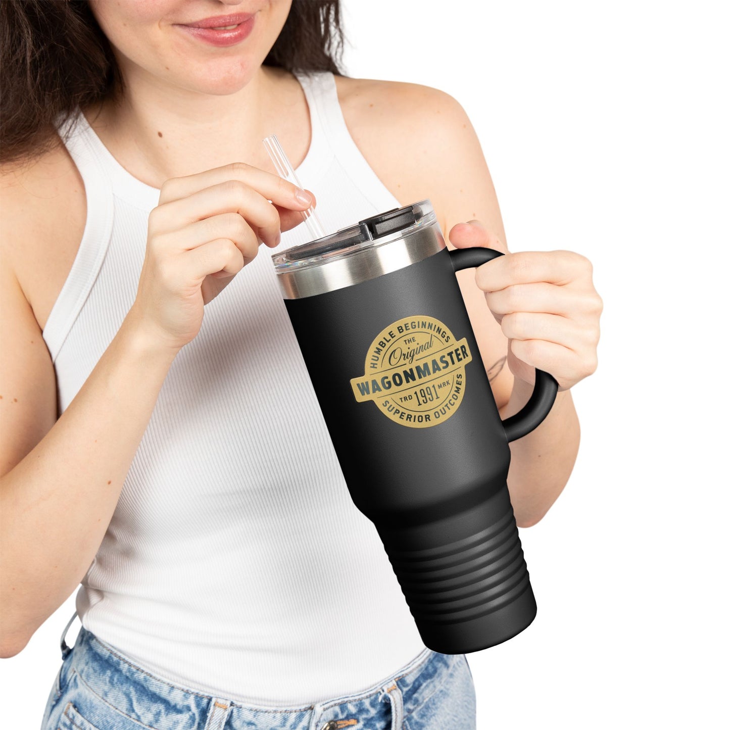 Wagonmaster 40oz Insulated Travel Mug with Handle