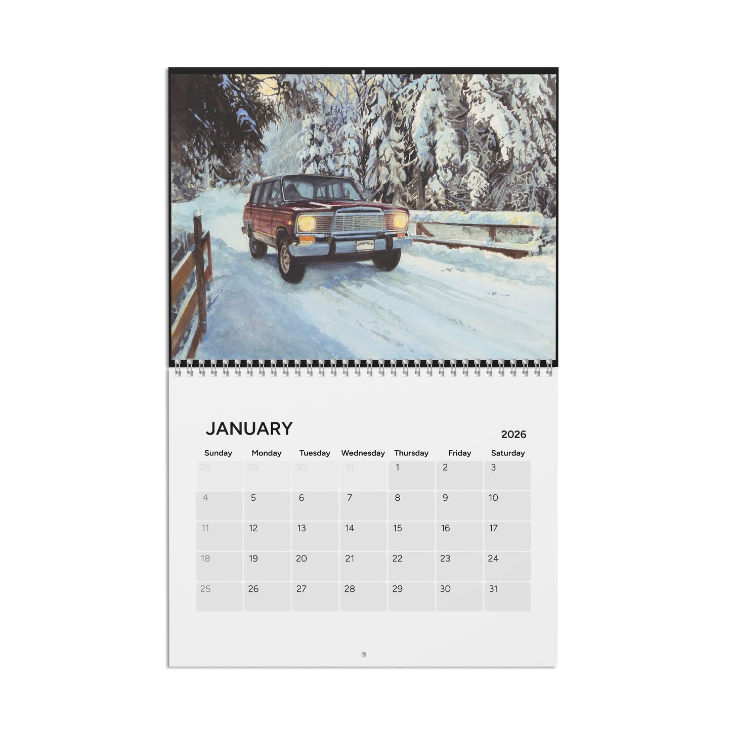 Wagonmaster 2026 Watercolors Calendar (12-Months)