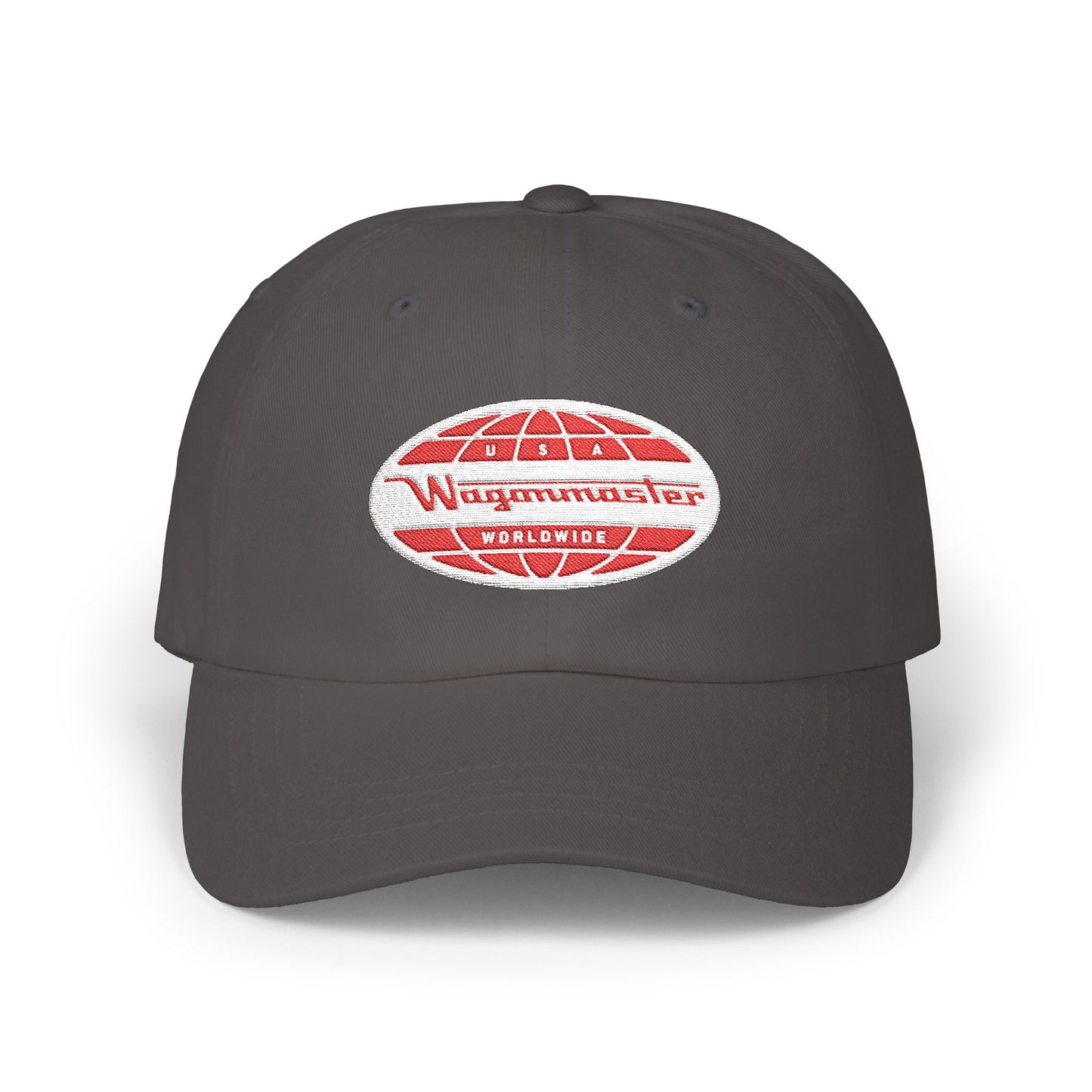 Classic White Dad Cap with Retro Logo