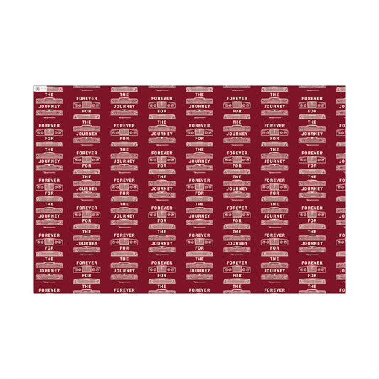 For the Journey Wrapping Paper — Burgundy