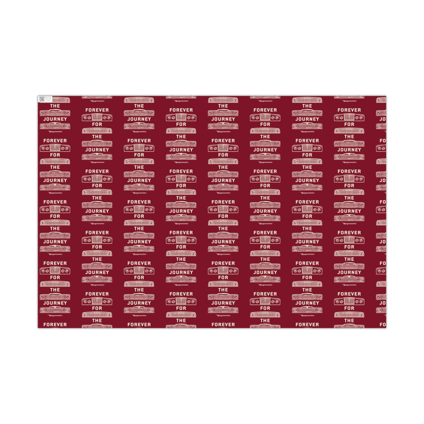 For the Journey Wrapping Paper — Burgundy
