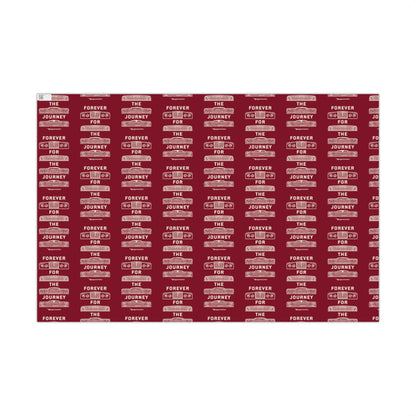For the Journey Wrapping Paper — Burgundy