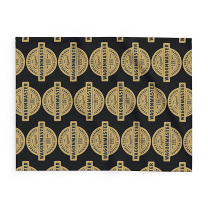 Wagonmaster Logo Fleece Blanket — Vintage Badge Cozy Throw