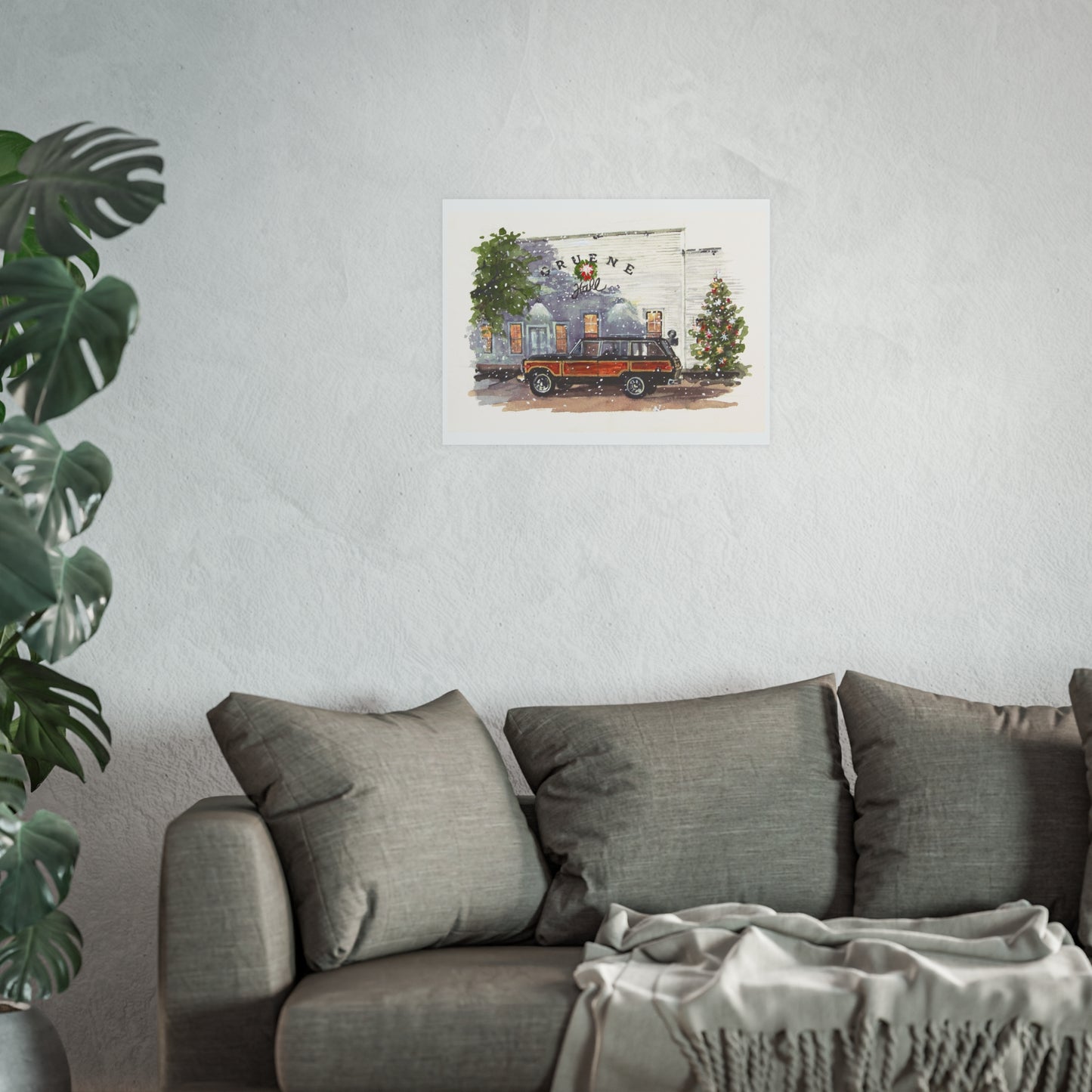 Christmas at Gruene Halle Wagoneer Poster - Multiple Sizes Available