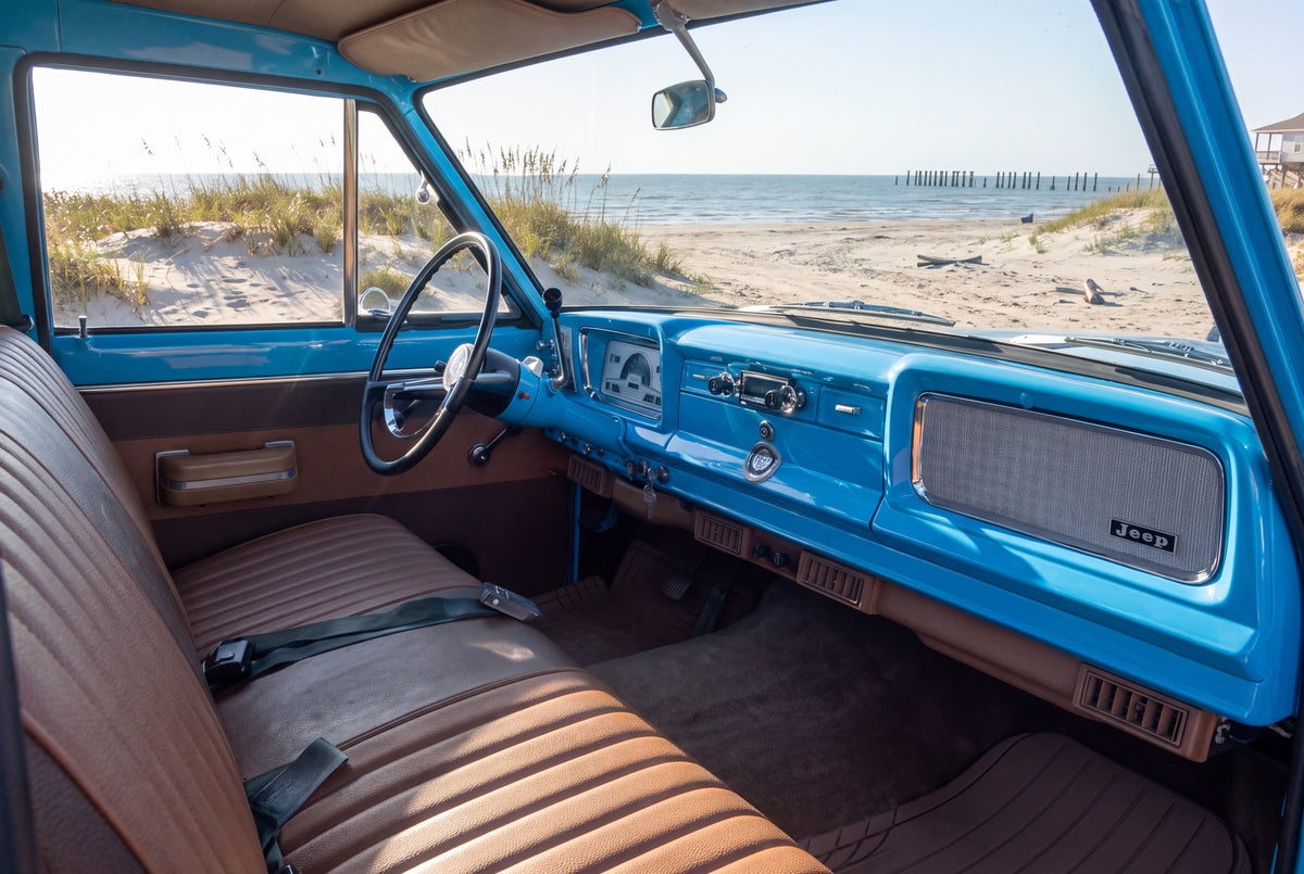 1966 JEEP WAGONEER — CUSTOM BUILT "BEACH RIG" - SKY BLUE OVER WHITE #2101
