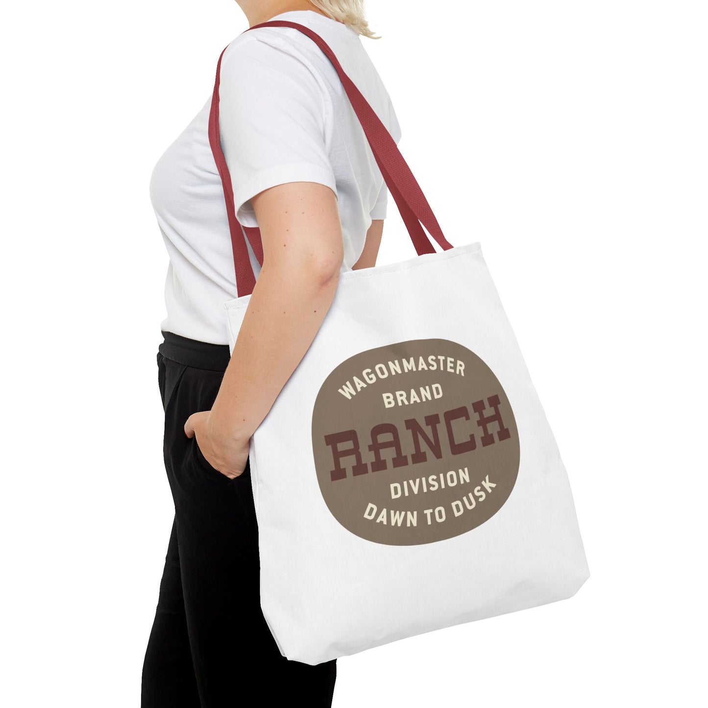 Ranch Wagonmaster Logo Tote Bag — Vintage Western 'Dawn to Dusk' Cotton Tote