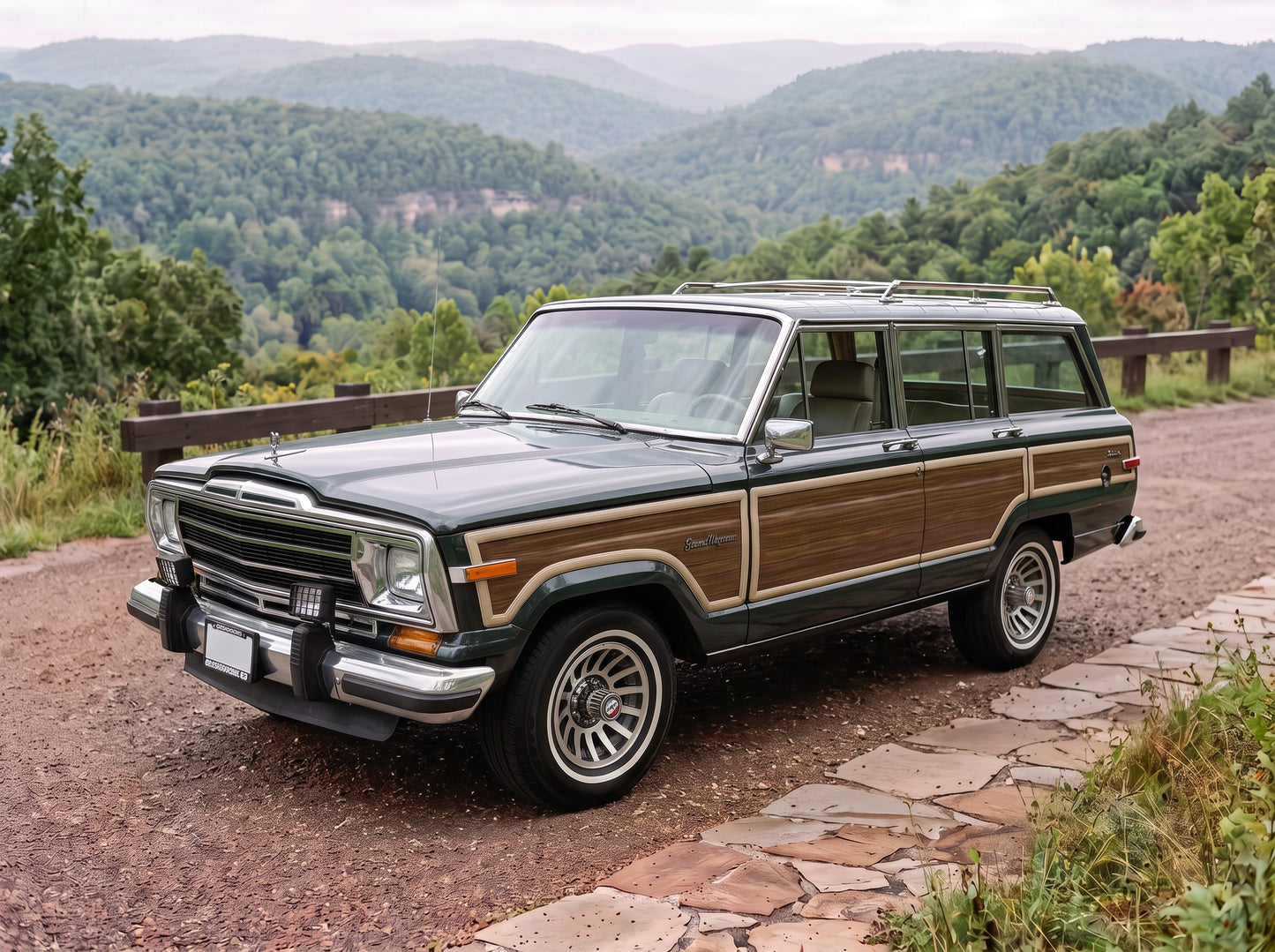 1991 FINAL EDITION JEEP GRAND WAGONEER LOW MILEAGE - 4X4 - HUNTER GREEN #2181