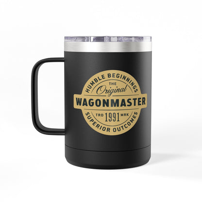 15oz Insulated Coffee Tumbler Mug — "Master" Vintage Seal Design