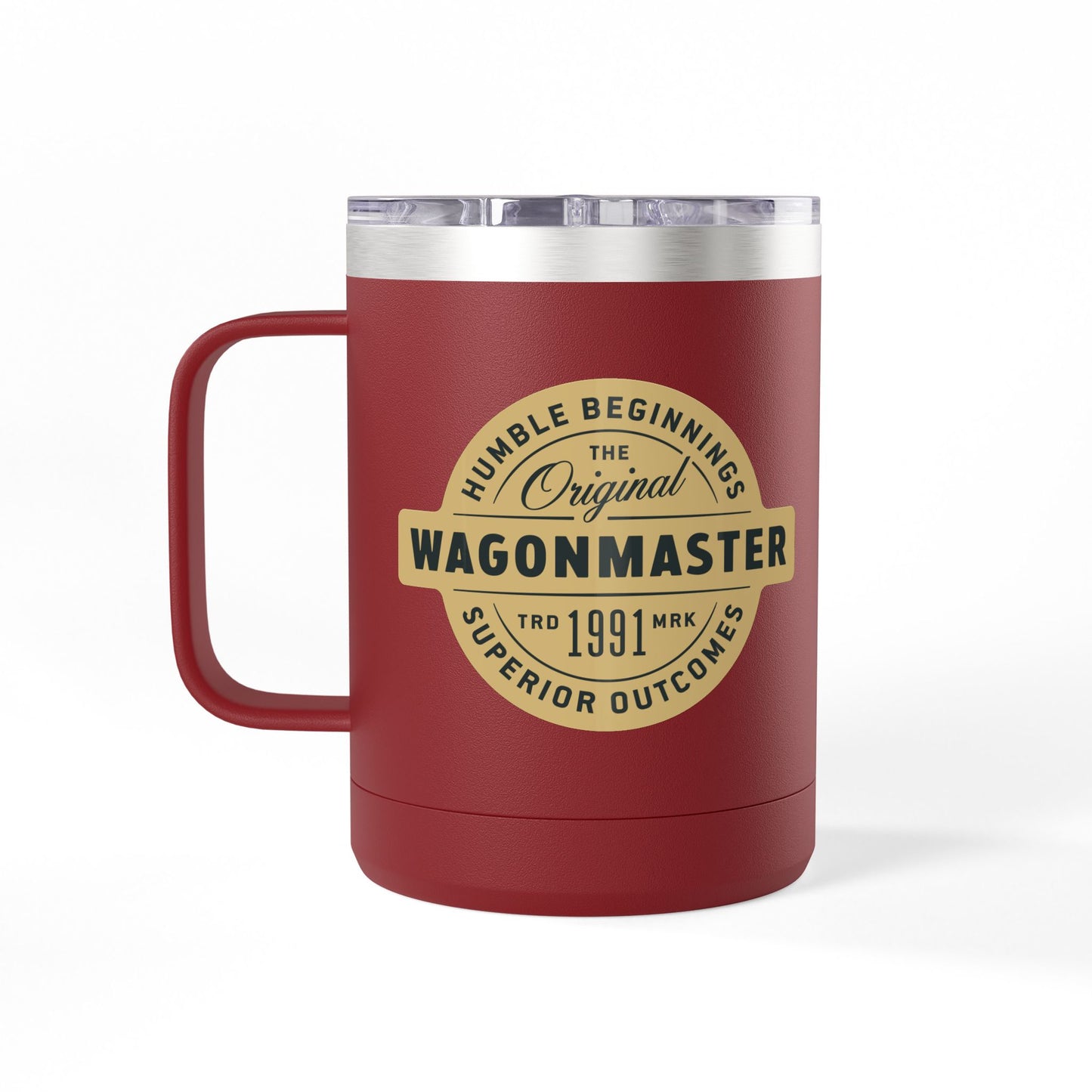 15oz Insulated Coffee Tumbler Mug — "Master" Vintage Seal Design