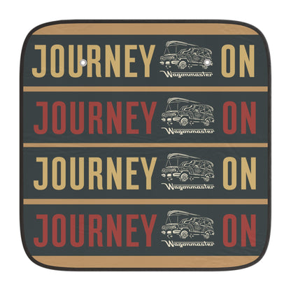 Journey On Car Sun Shade — Retro Roadtrip Windjammer Design