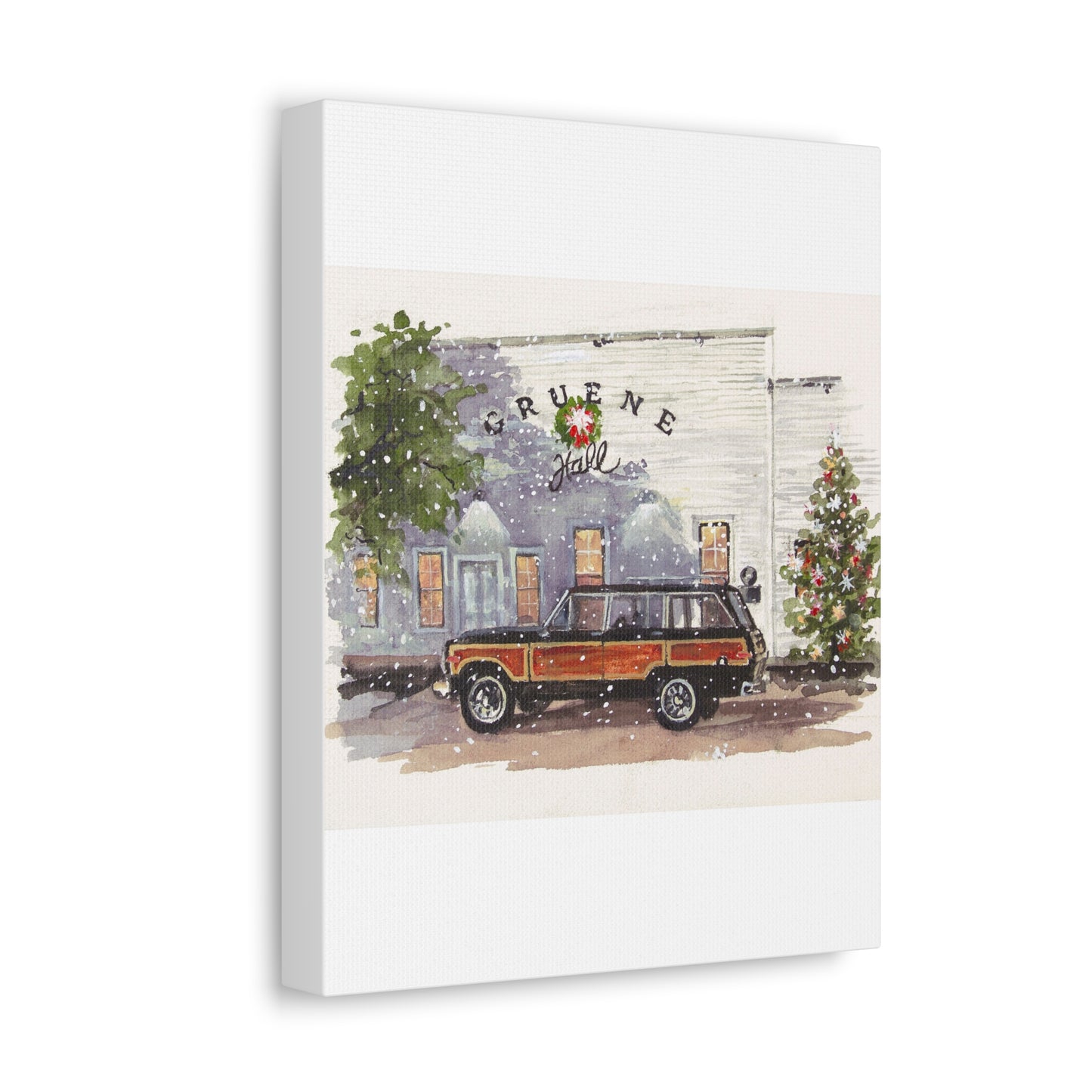 Christmas at Gruene Hall Stretched Canvas Art