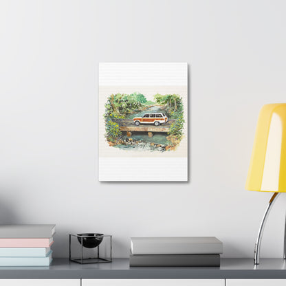 White Wagoneer Stretched Canvas Art