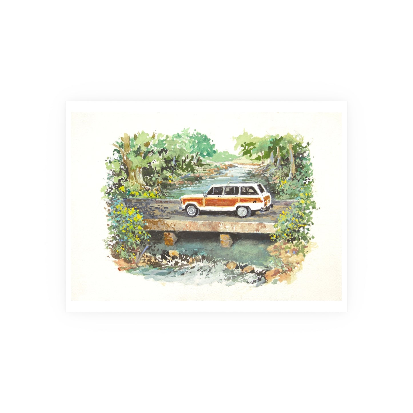 White Wagoneer Poster - Multiple Sizes Available