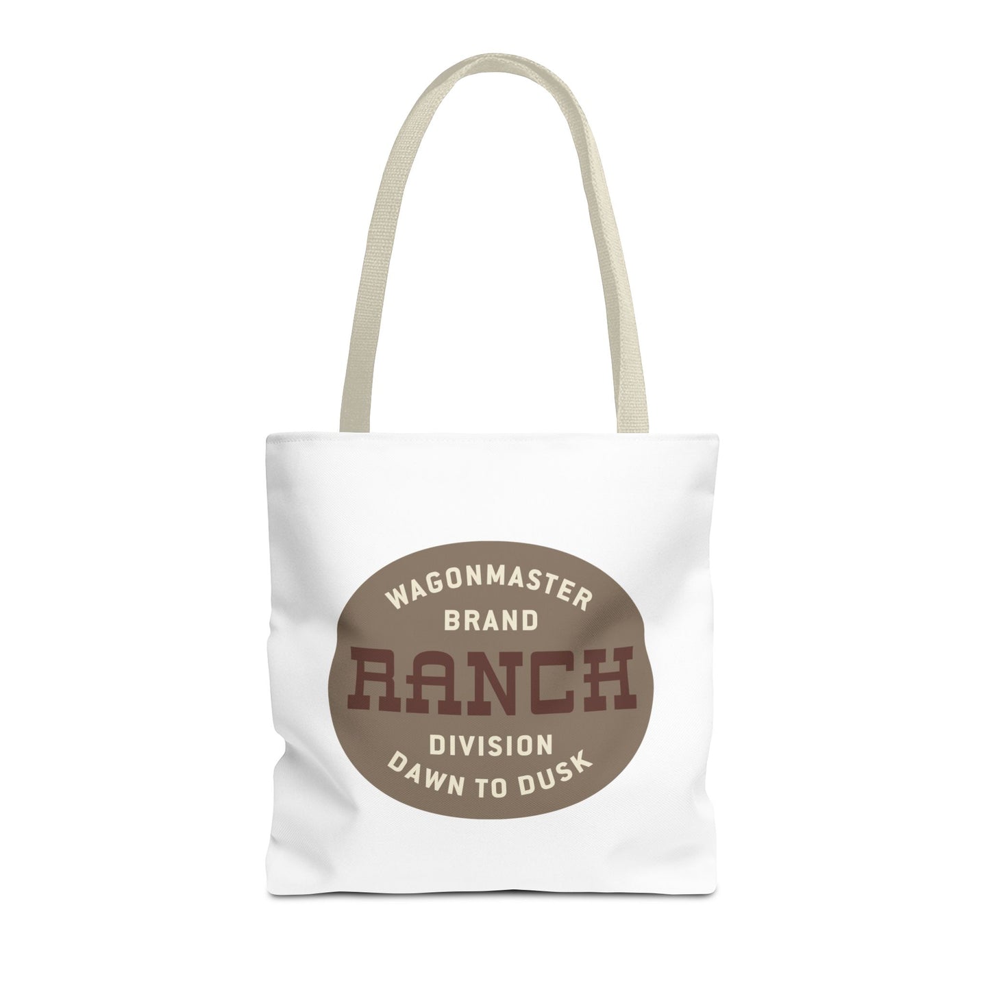 Ranch Wagonmaster Logo Tote Bag — Vintage Western 'Dawn to Dusk' Cotton Tote