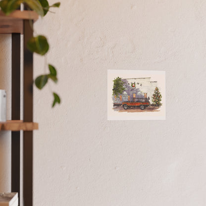Christmas at Gruene Halle Wagoneer Poster - Multiple Sizes Available