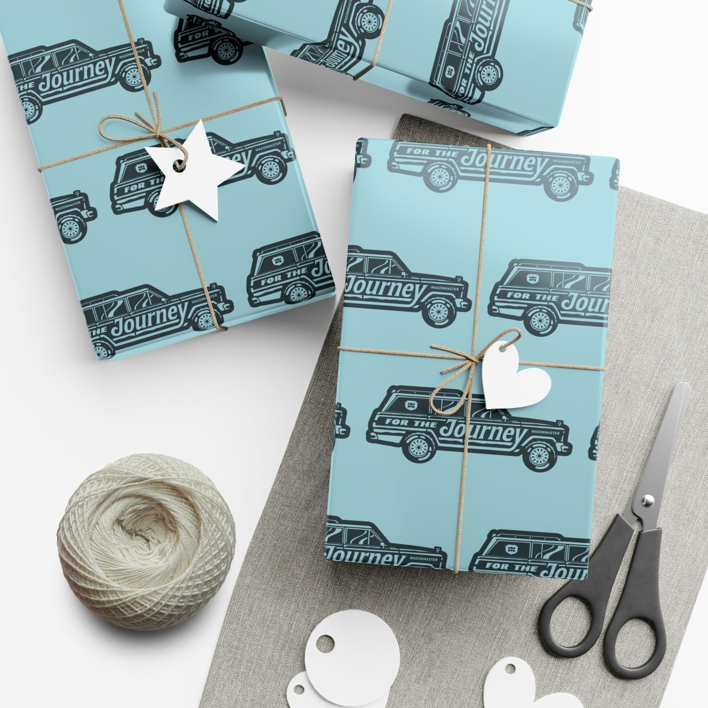 For the Journey Wrapping Paper — Spinnaker Blue