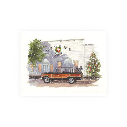 Christmas at Gruene Halle Wagoneer Poster - Multiple Sizes Available