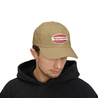 Classic White Dad Cap with Retro Logo