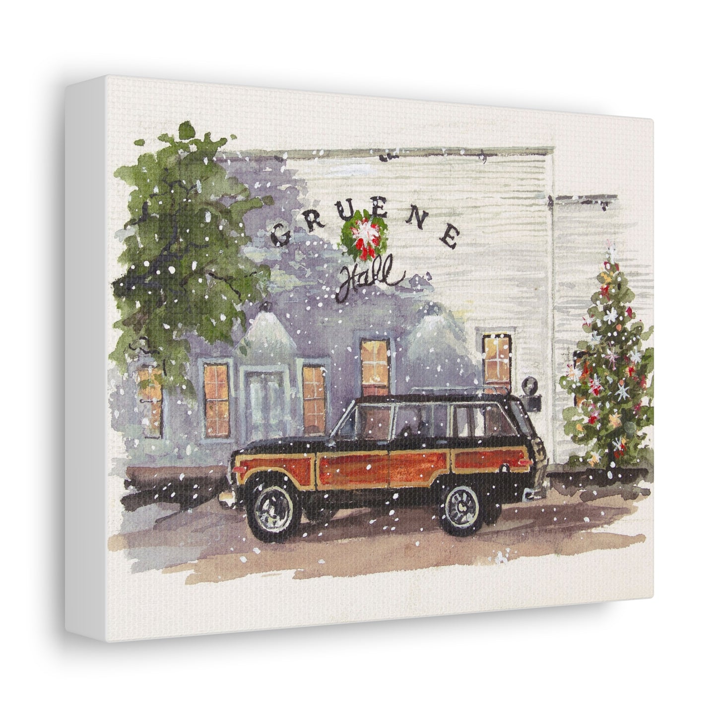 Christmas at Gruene Hall Stretched Canvas Art