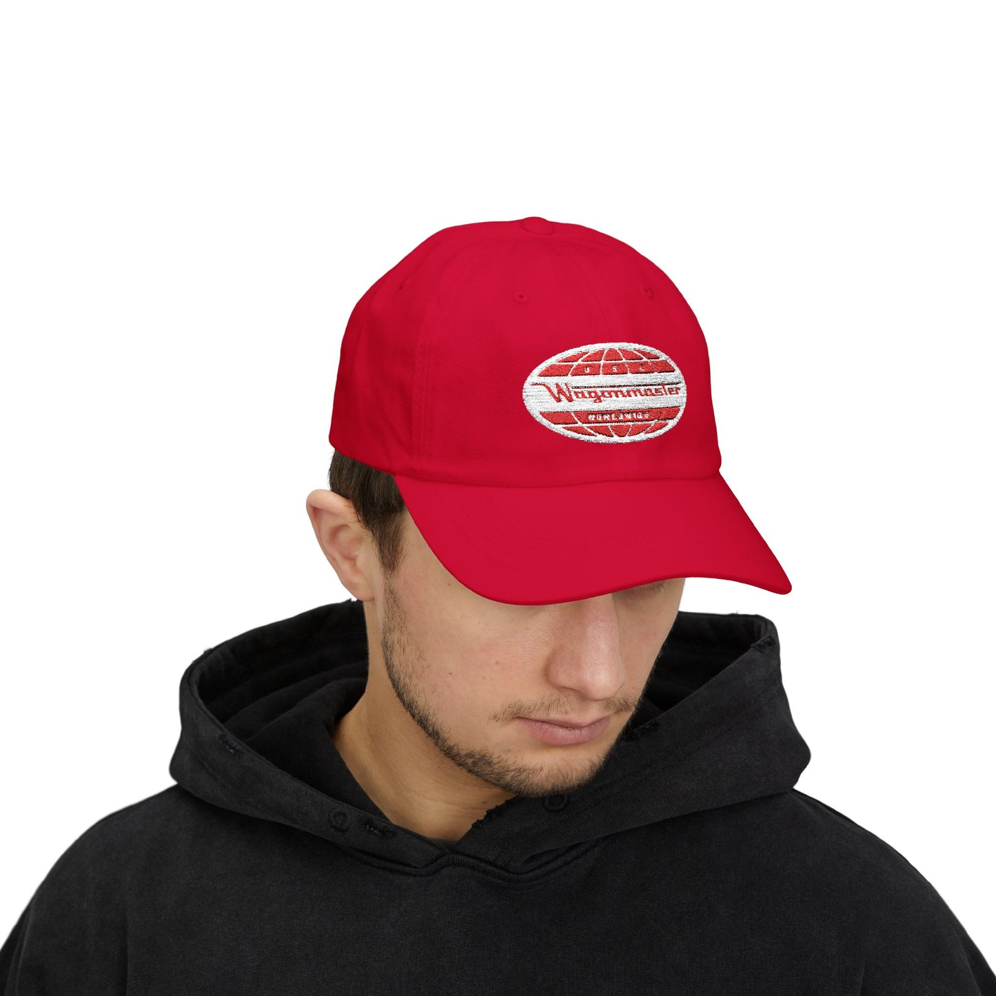 Classic White Dad Cap with Retro Logo - Multiple Colors