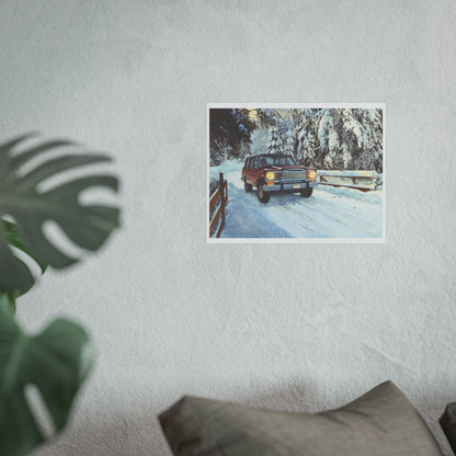 Winter Wonderland Wagoneer Poster - Multiple Sizes Available