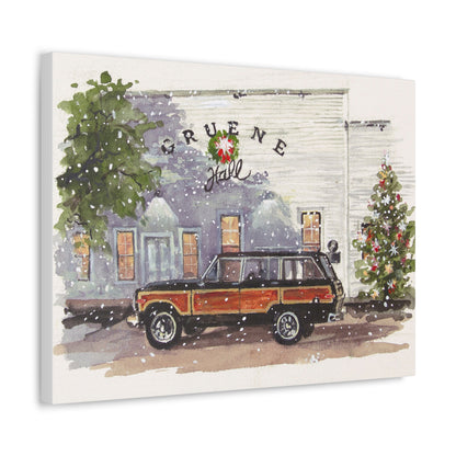 Christmas at Gruene Hall Stretched Canvas Art