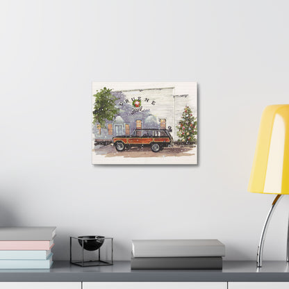 Christmas at Gruene Hall Stretched Canvas Art