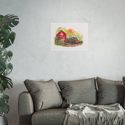 Fall Harvest Wagoneer Poster - Multiple Sizes Available